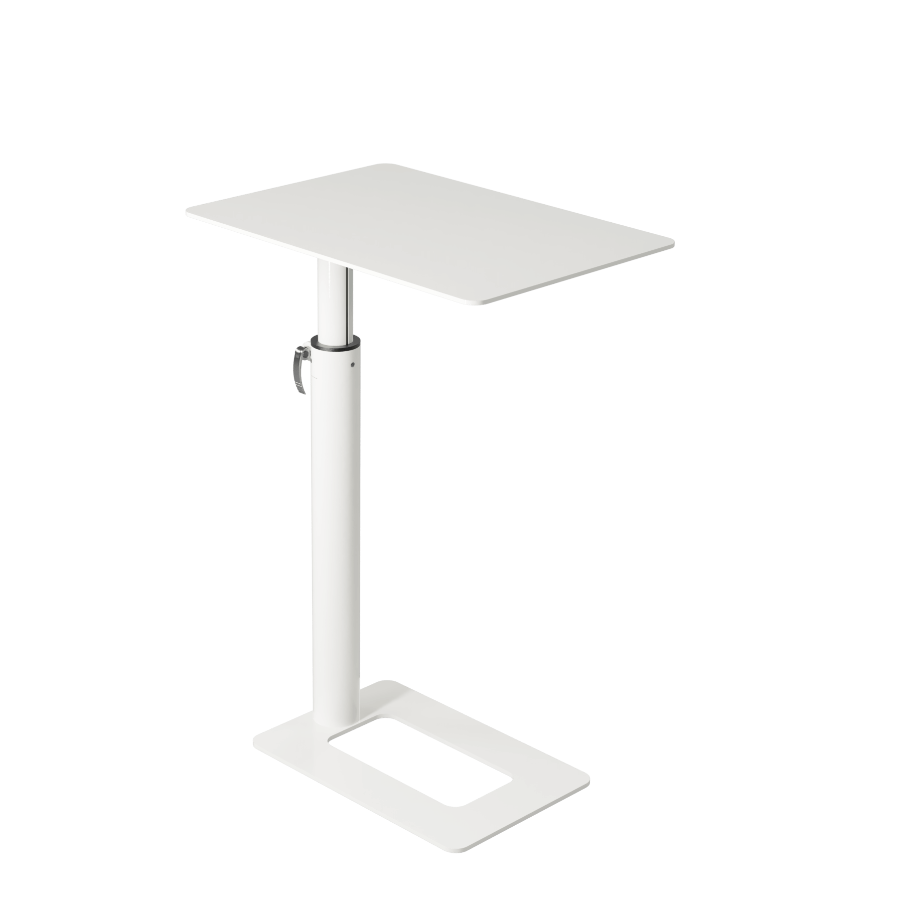 Nera S height adjustable laptop table in white