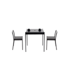 Black La Table-T table with two chairs