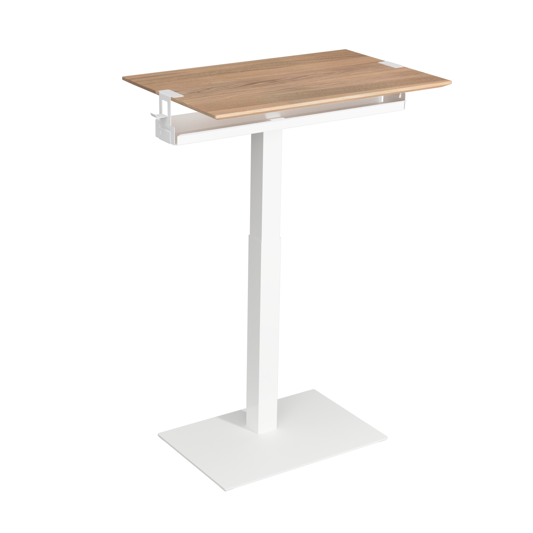 With SELKA  BASKET you get more space to your small desk. White basket with white oak Mahtuva table.