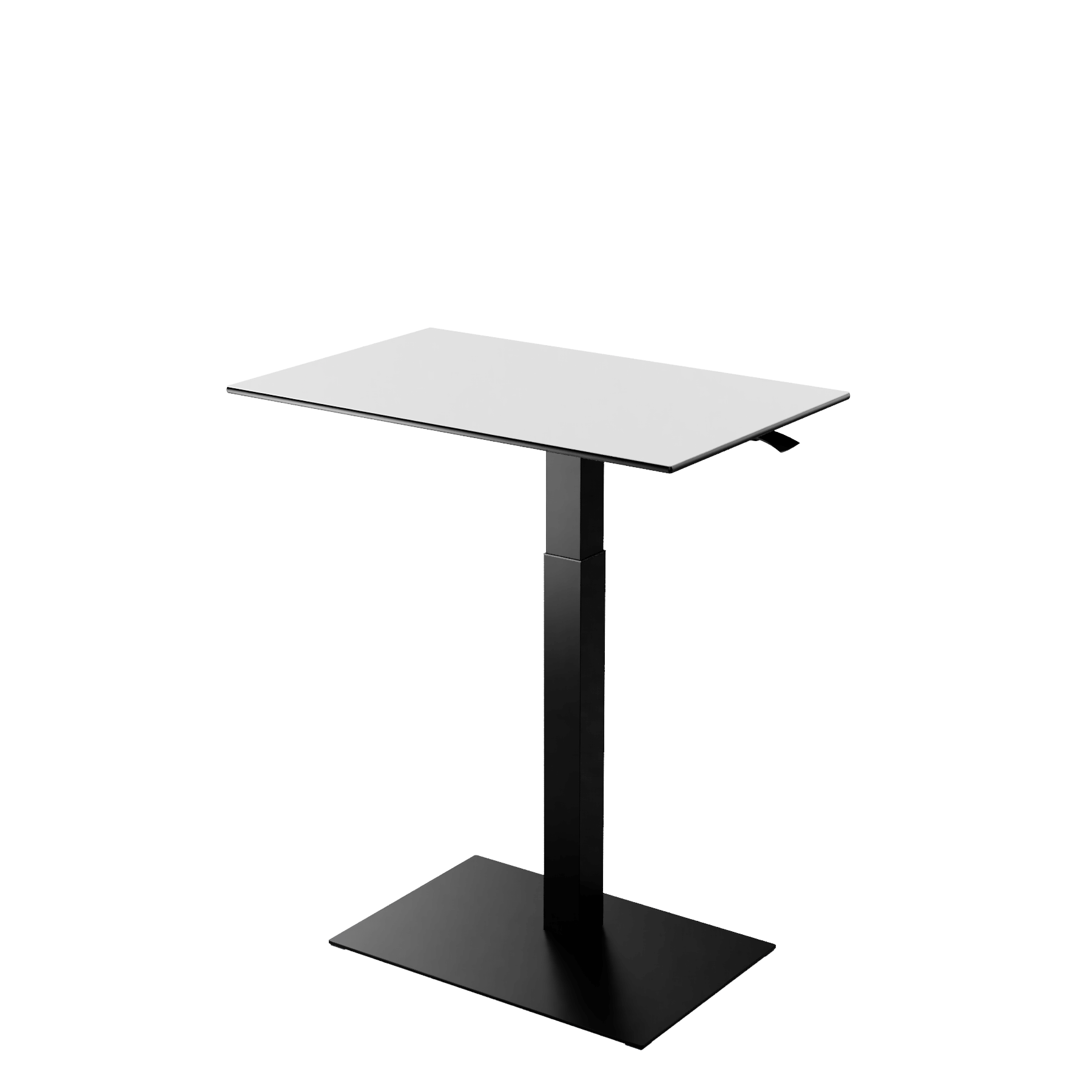 Height adjustable desk Mahtuva L Blackwhite with Black base is good choice for remote workers by Selkastore