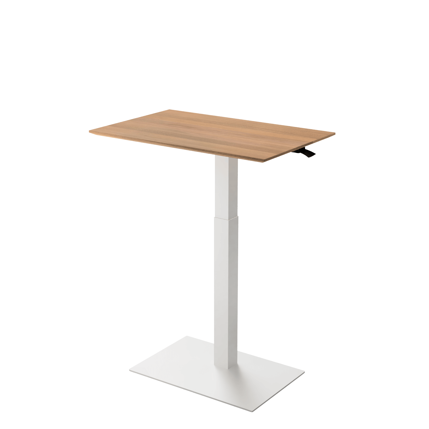 Height adjustable desk Mahtuva L Oak with White base is good choice for remote workers by Selkastore