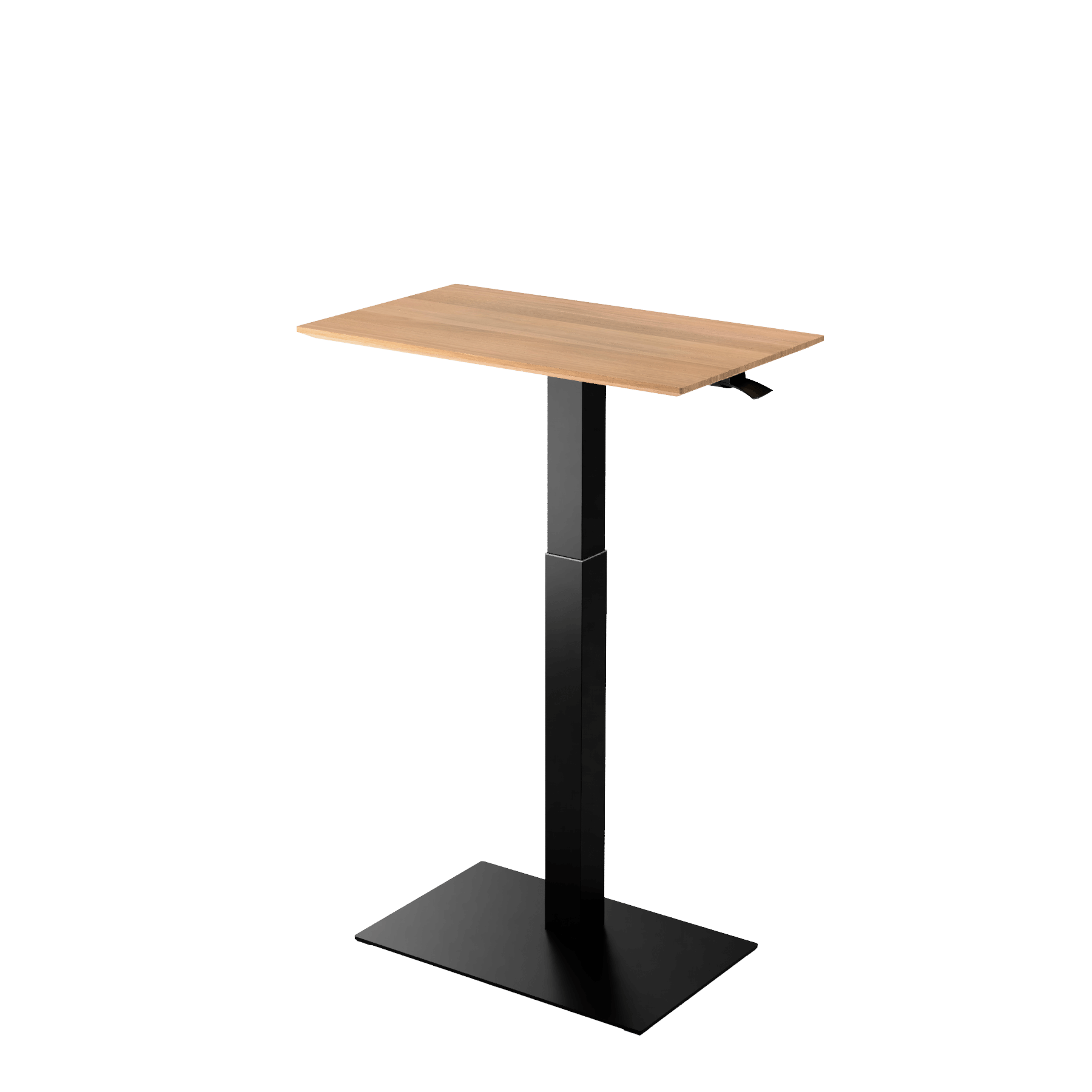 Height adjustable desk Mahtuva M Oak with black base is good choice for remote workers by Selkastore