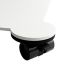 Move your MAHTUVA and ELECTRO tables more easily with wheels. White wheel.