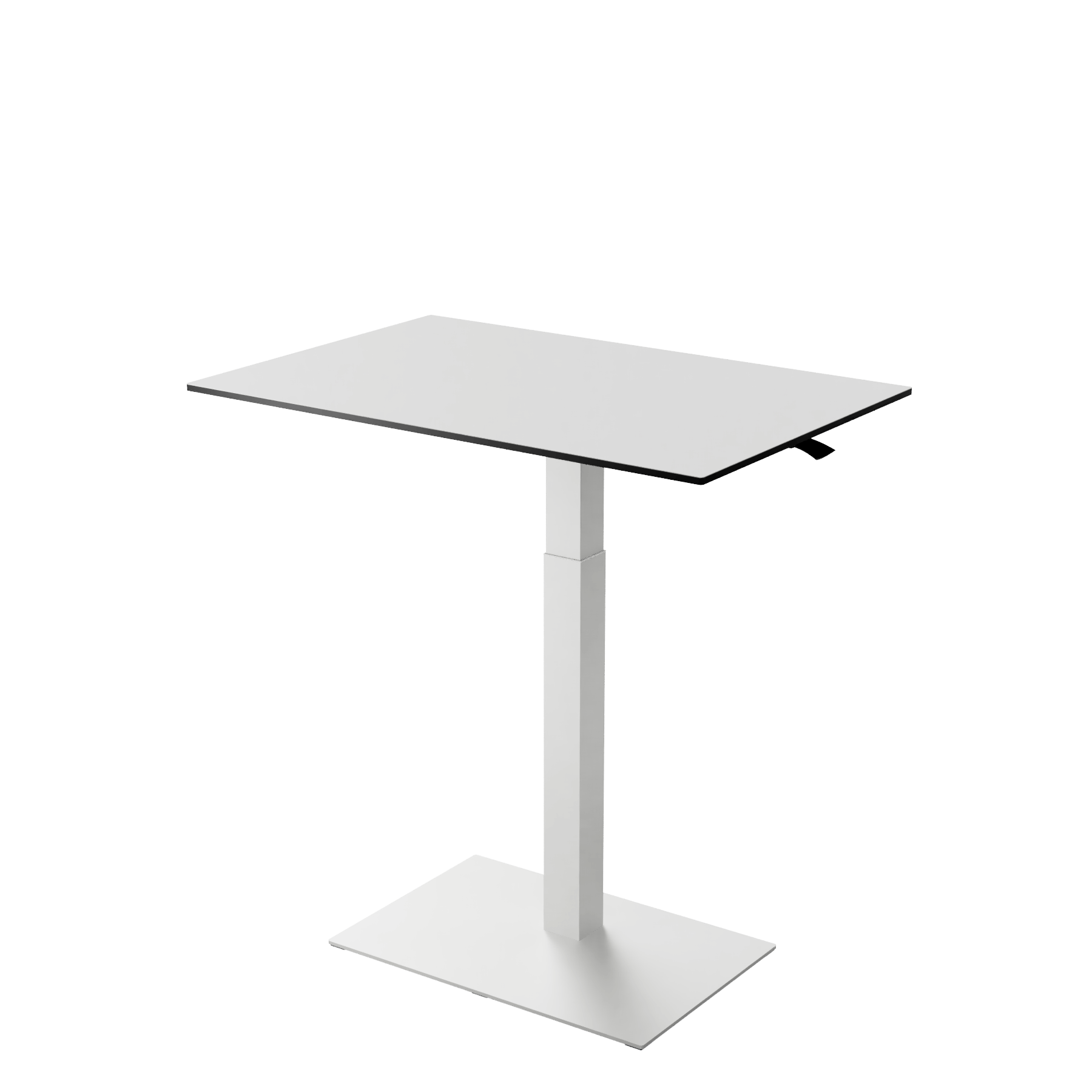 Height adjustable desk Mahtuva XL Blackwhite with white base is good choice for remote workers by Selkastore