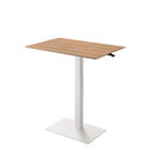Height adjustable desk Mahtuva XL Oak with white base is good choice for remote workers by Selkastore