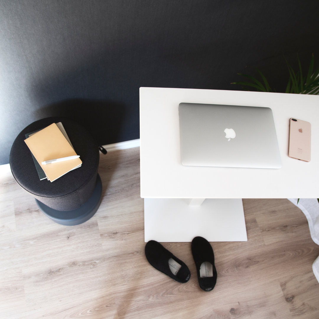 Mickey chair in a home office with Mahtuva table